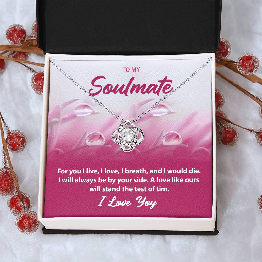 Romantic Soulmate Necklace Gift – Message Card Jewelry Box