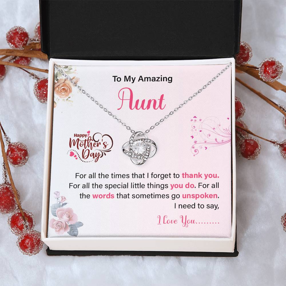 Mother’s Day Gift for Aunt – Love Knot Necklace