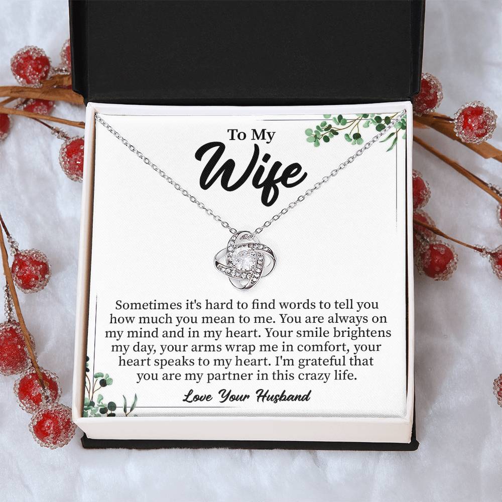 To My Wife Necklace Gift from Husband with Gift Box