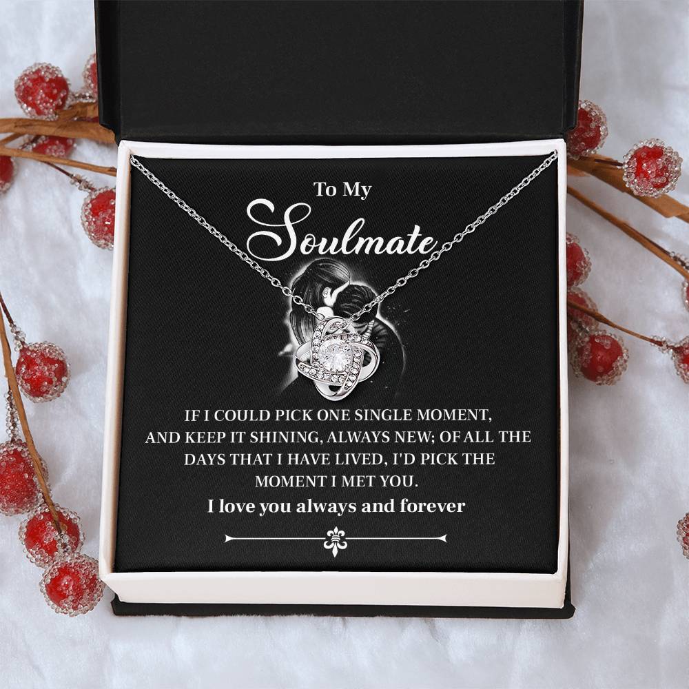 Soulmate Necklace Gift for Her – with Message Card