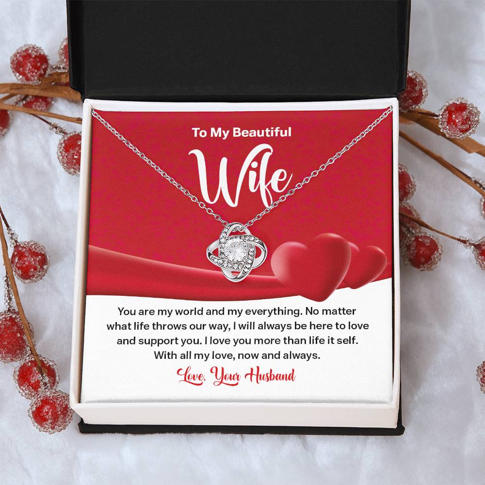 Wife Necklace Gift from Husband – Message Card Box