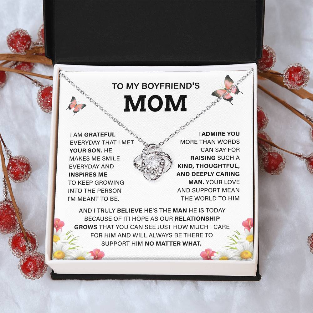 Boyfriend Mom Necklace Gift – Message Card Box