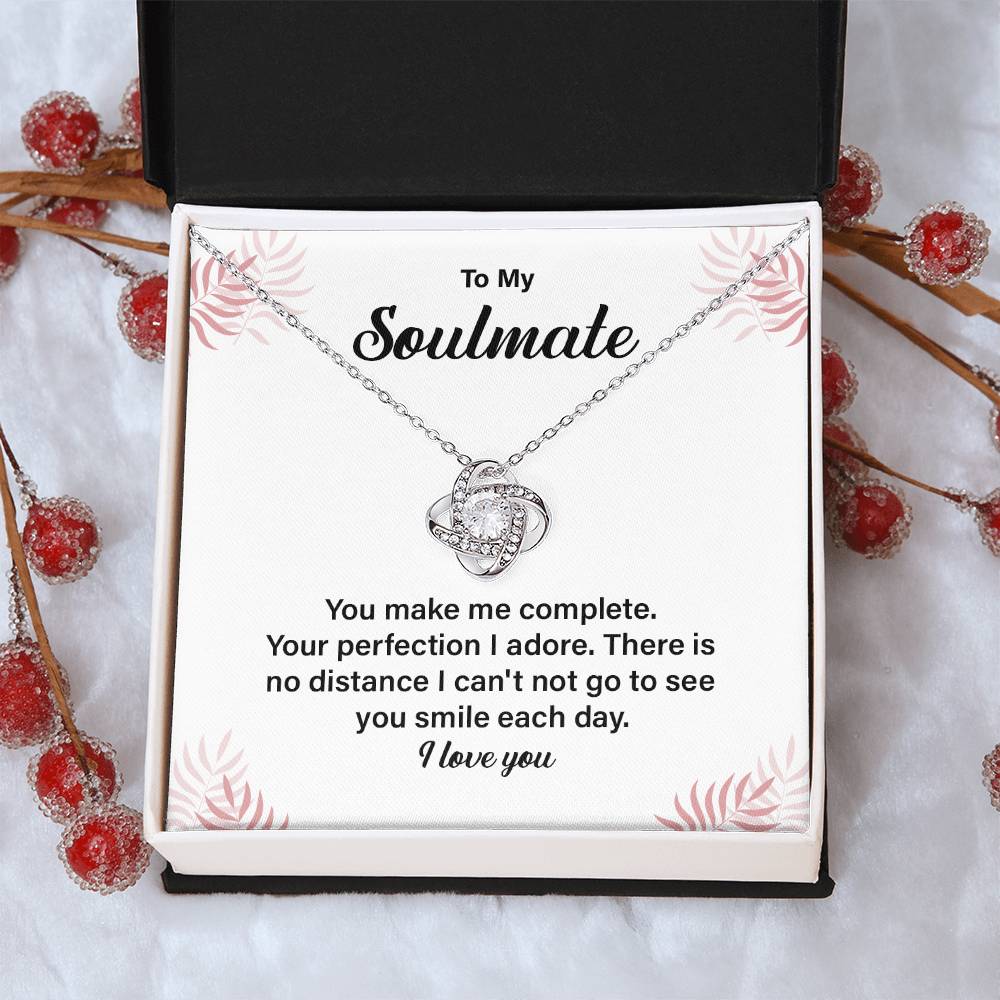 Soulmate Necklace Gift for Her with Love Note