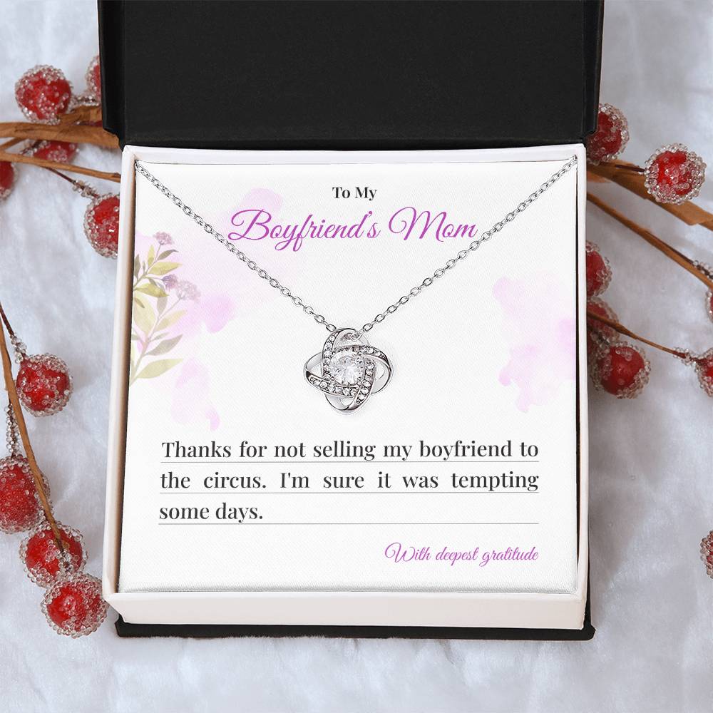 Boyfriend’s Mom Gift Necklace with Message Card