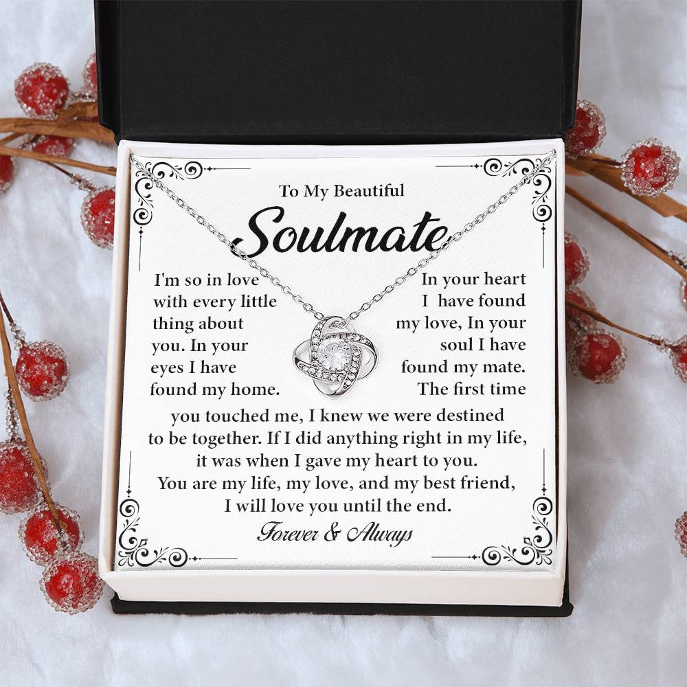 Soulmate Necklace Gift with Message Card & Gift Box