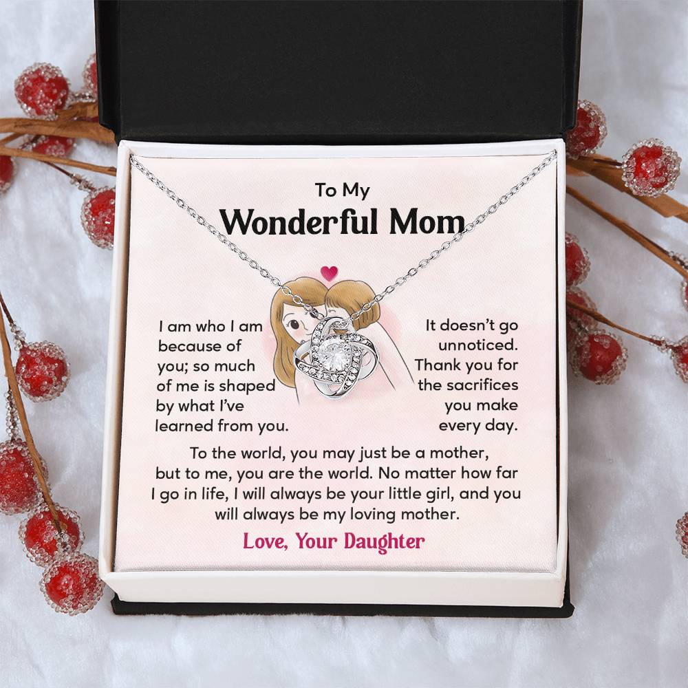 Mother Necklace Gift from Daughter with Gift Box
