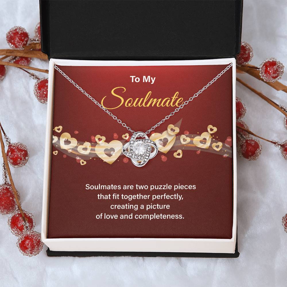 Soulmate Necklace Gift for Her – Gift Box & Card