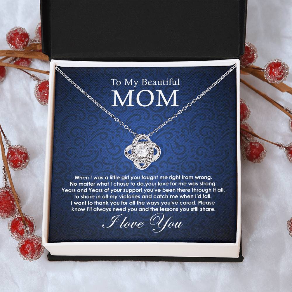 Necklace Gift For Mom From Daughter With Message Card