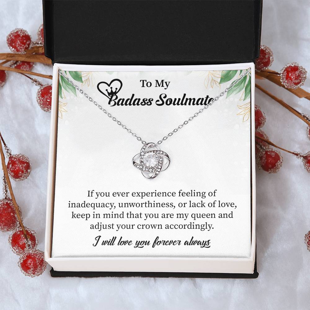 badass Soulmate Necklace Gift for Her – Message Card