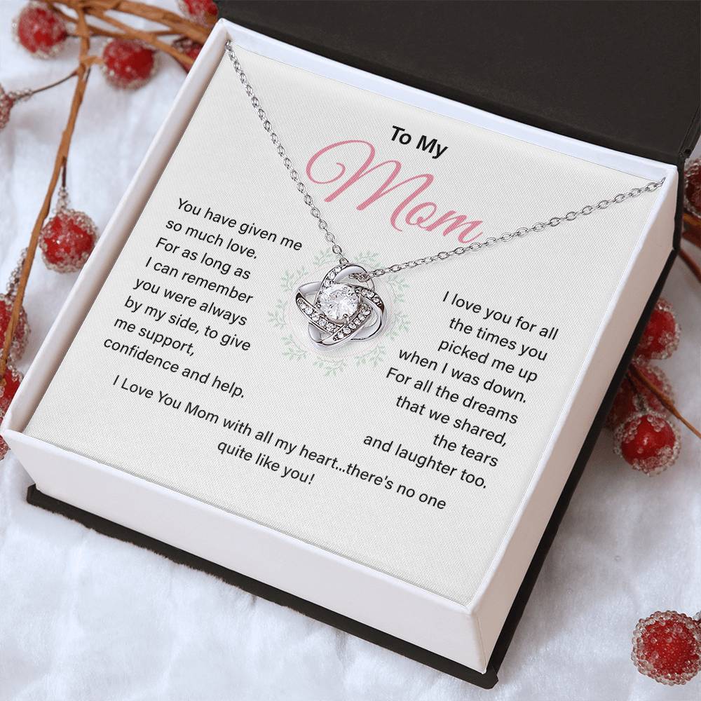 Mom Necklace Gift From Child With Heartfelt Message Card