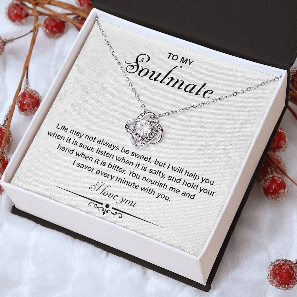 Soulmate Necklace Gift for Her – Card & Gift Box