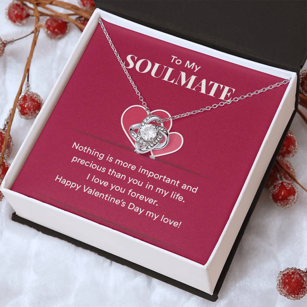 Soulmate Valentine's Necklace Gift with Gift Box