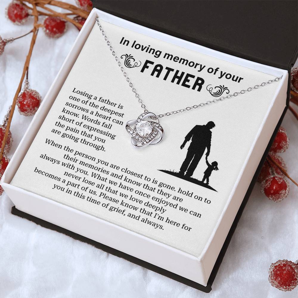 In Loving Memory Of Your Father Memorial Necklace Gift Sentimental Jewelry For Loss Of Father Emotional Keepsake For Remembrance Jewelry Gift For Memorial Special Gift For Grieving Family Unique Gift For Remembrance Emotional Connection Necklace