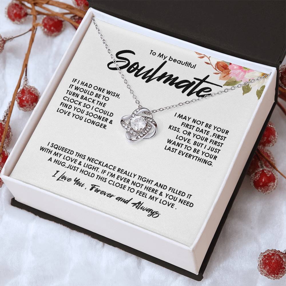 To My Soulmate Necklace Gift for Her With Message card