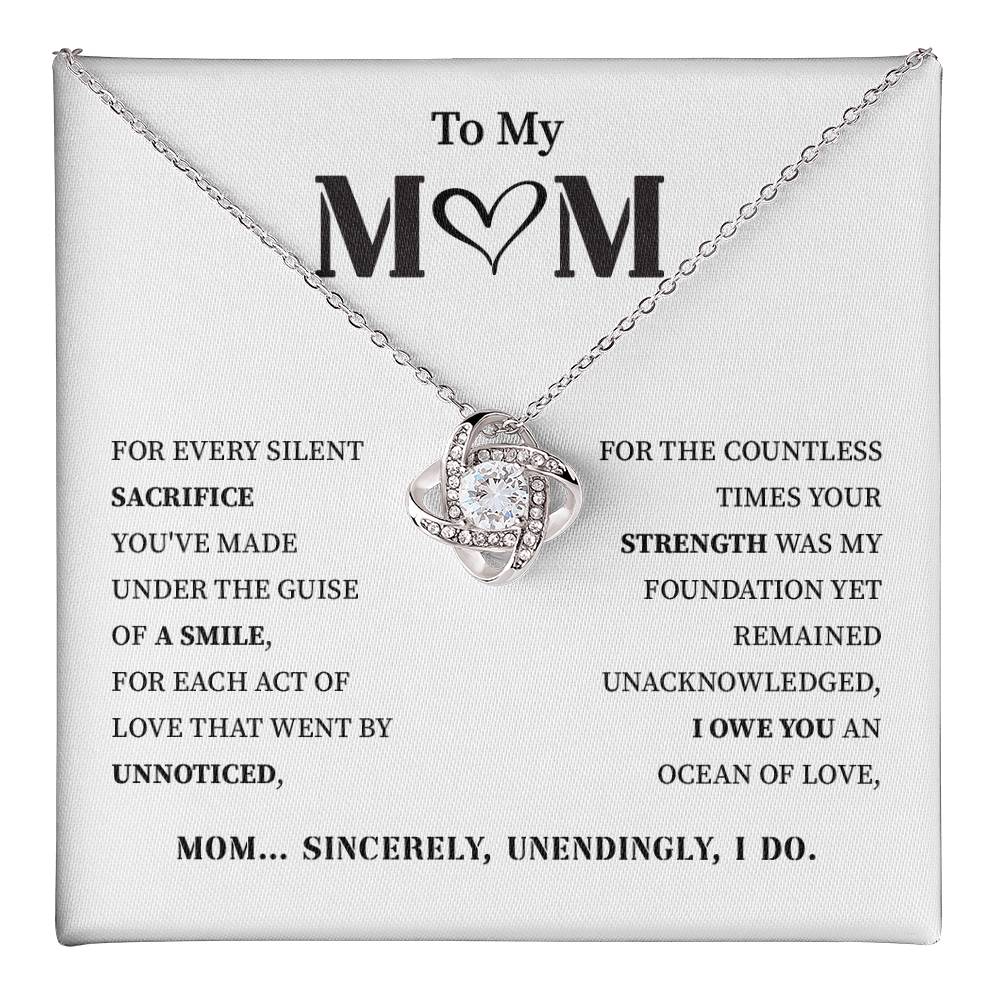 Necklace Gift for Mom with Heartfelt Appreciation Note