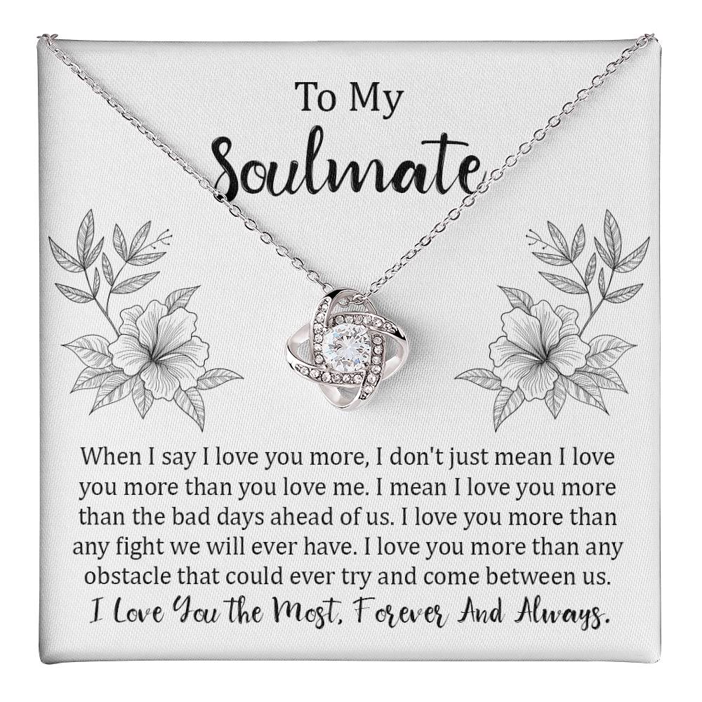 Soulmate Gift Necklace with Sentimental Message Card