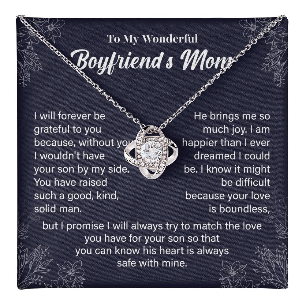 Boyfriend’s Mom Necklace Gift – With Message Card