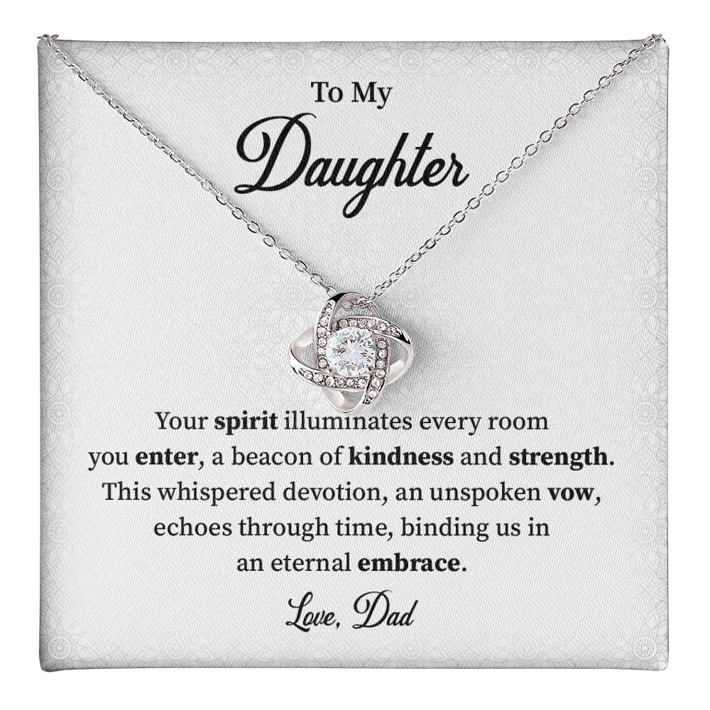 Dad to Daughter Necklace Gift with Message Card