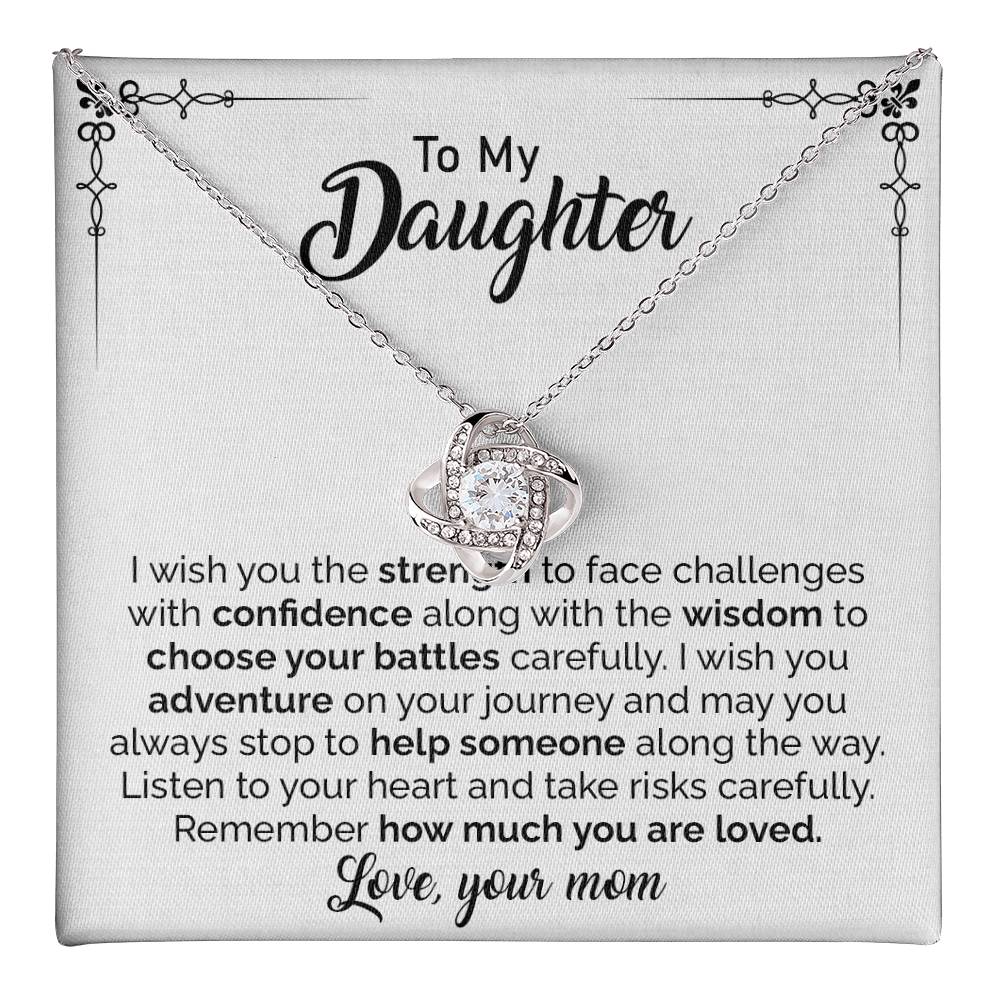 Daughter Gift Necklace from Mom with Message Card