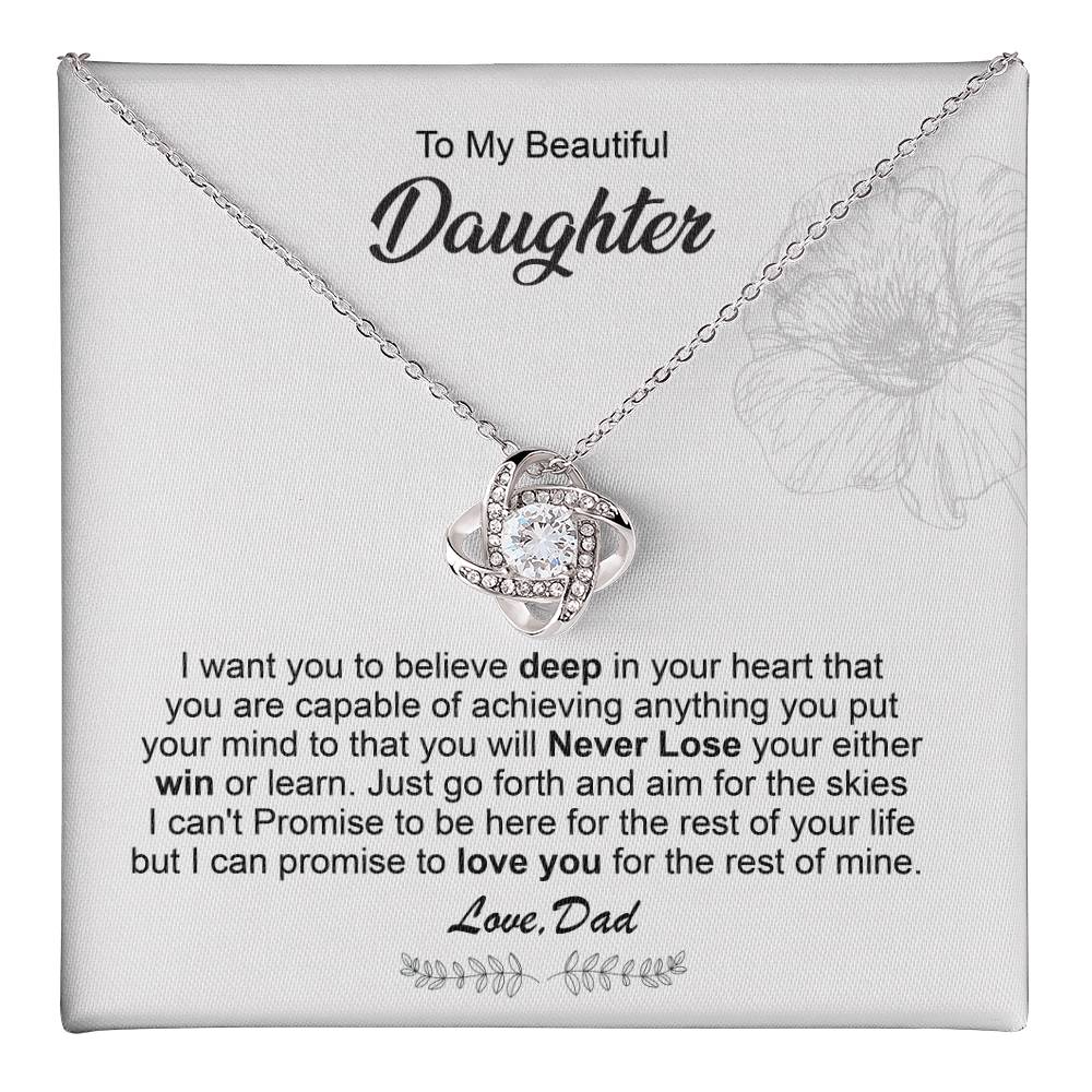Motivational Daughter Necklace Gift from Dad