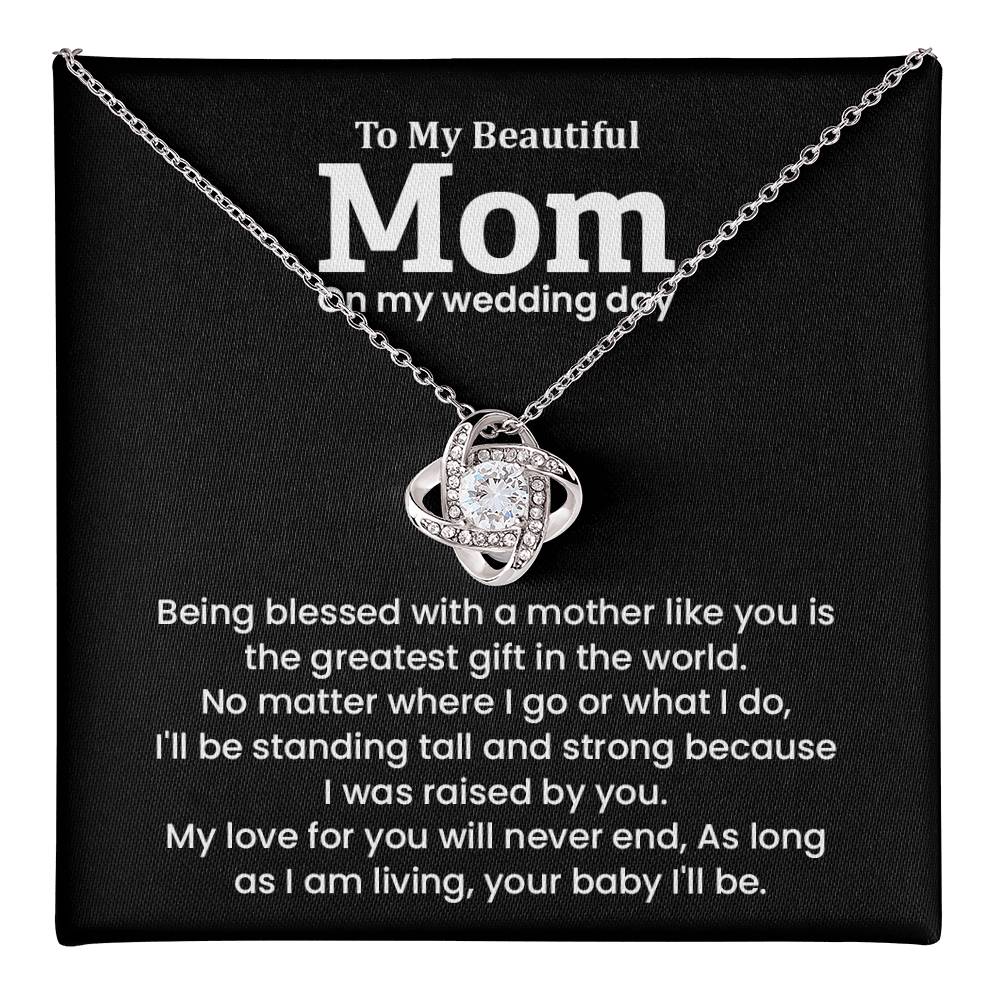 Wedding Day Necklace Gift for Mom from Daughter