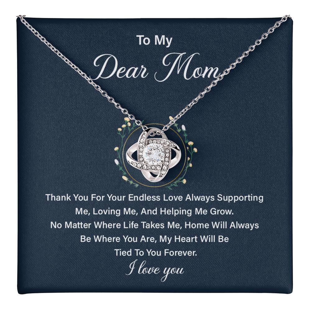 Necklace Gift for Mom from Daughter with Loving Message