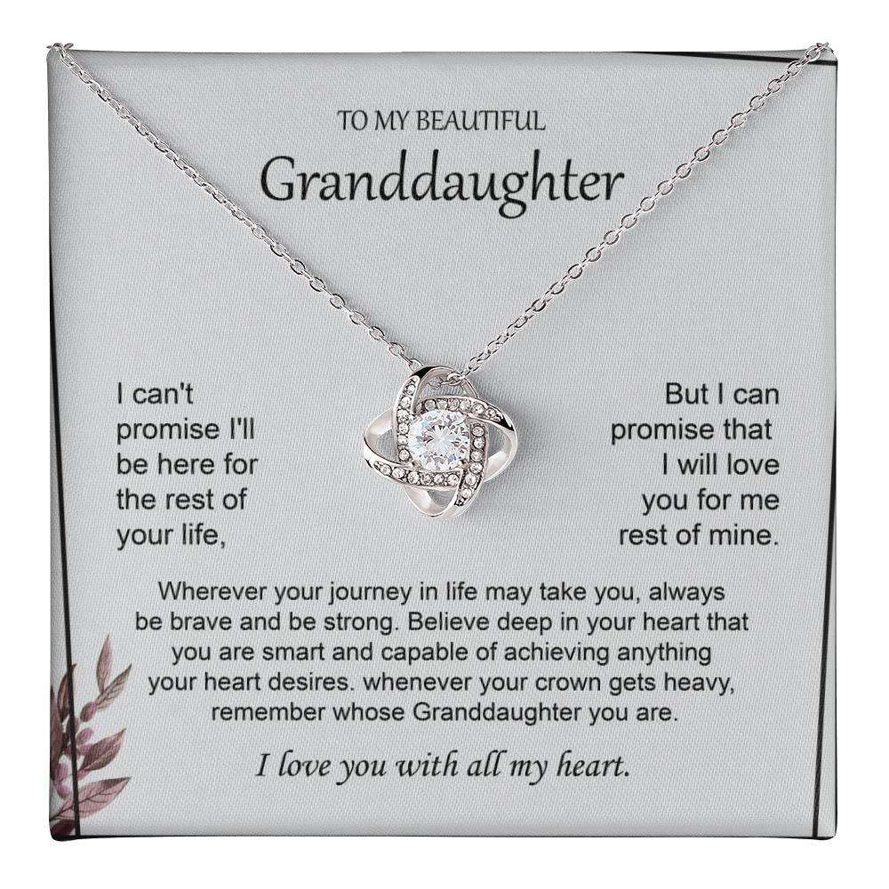 Granddaughter Necklace from Grandma with Message Card
