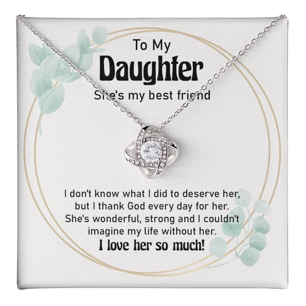 Daughter Necklace from Parent with Heartfelt Card