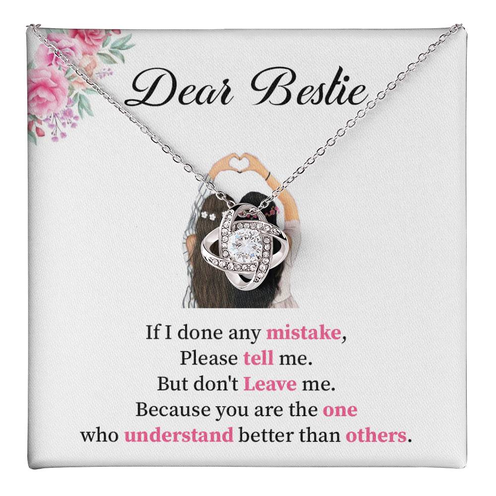 Bestie Necklace Gift with Apology Message Card