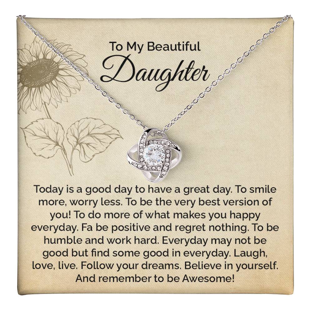 Inspirational Daughter Necklace Gift from Mom or Dad
