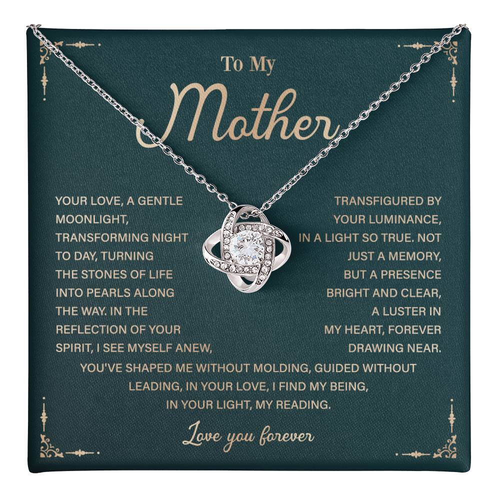 To My Mother Necklace Gift with Heartfelt Message Card