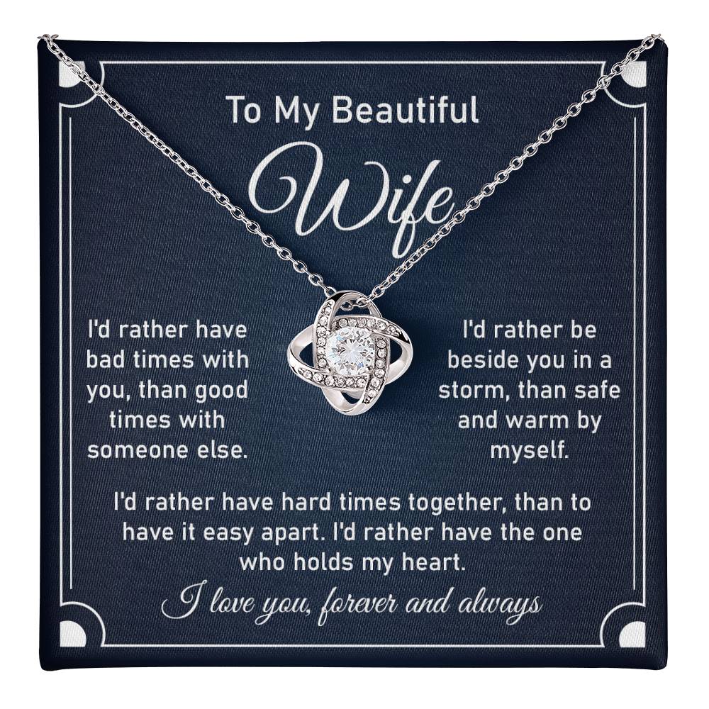 Wife Necklace Gift with Love Message