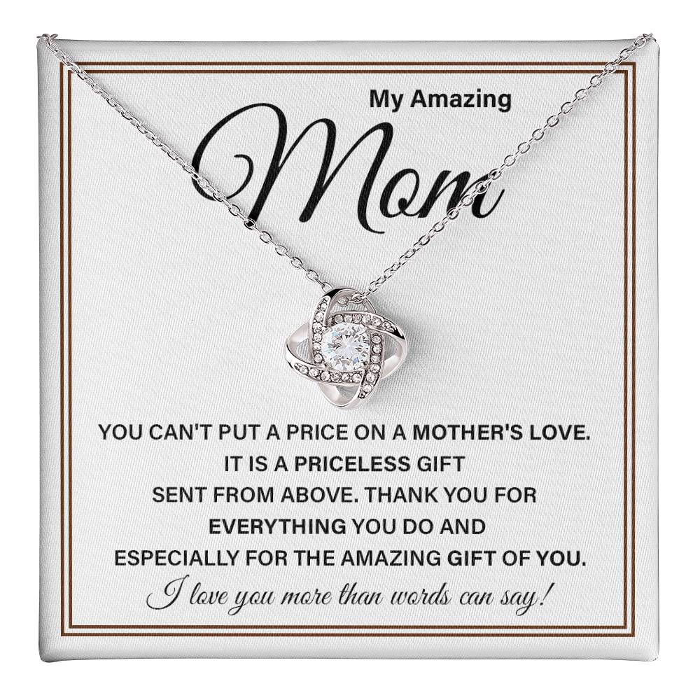 Mom Necklace Gift from Daughter with Love Message