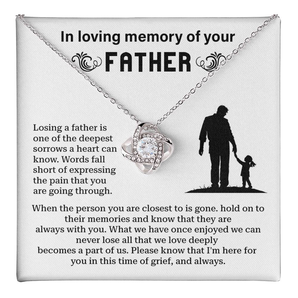 In Loving Memory Of Your Father Memorial Necklace Gift Sentimental Jewelry For Loss Of Father Emotional Keepsake For Remembrance Jewelry Gift For Memorial Special Gift For Grieving Family Unique Gift For Remembrance Emotional Connection Necklace