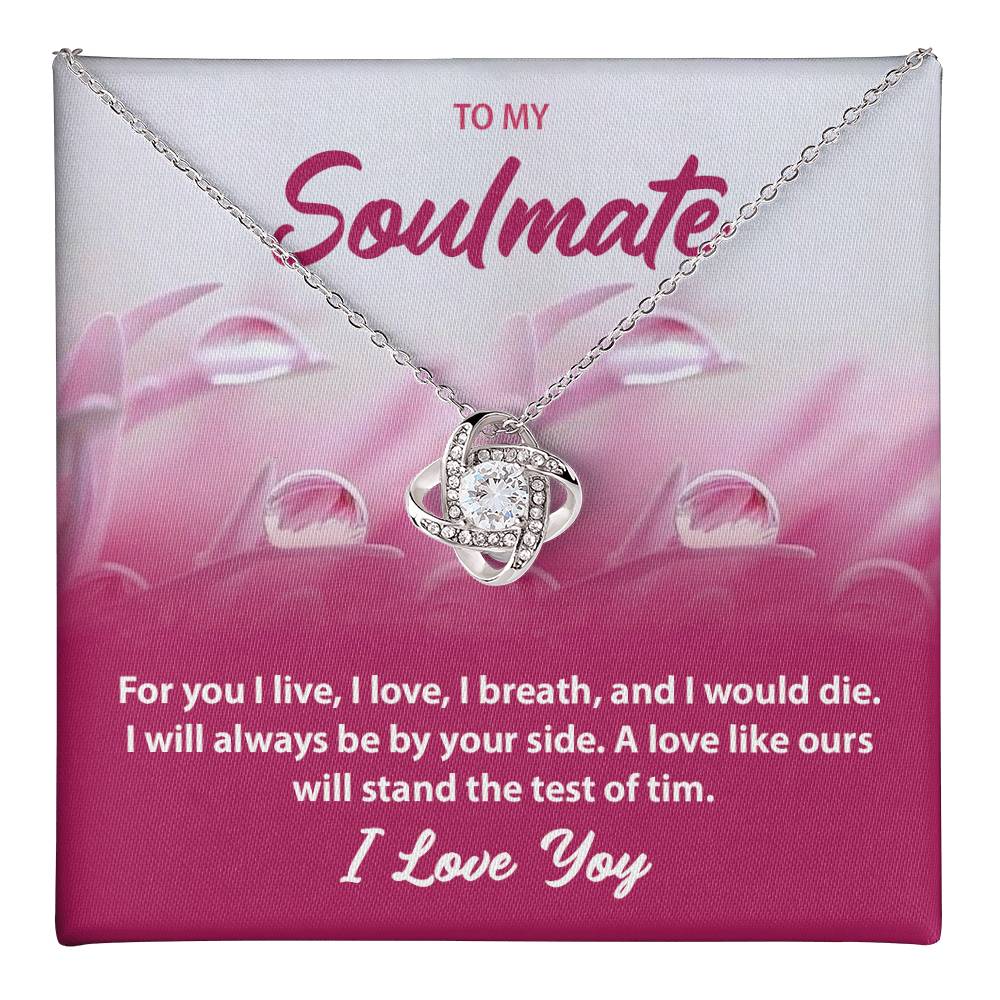 Romantic Soulmate Necklace Gift – Message Card Jewelry Box