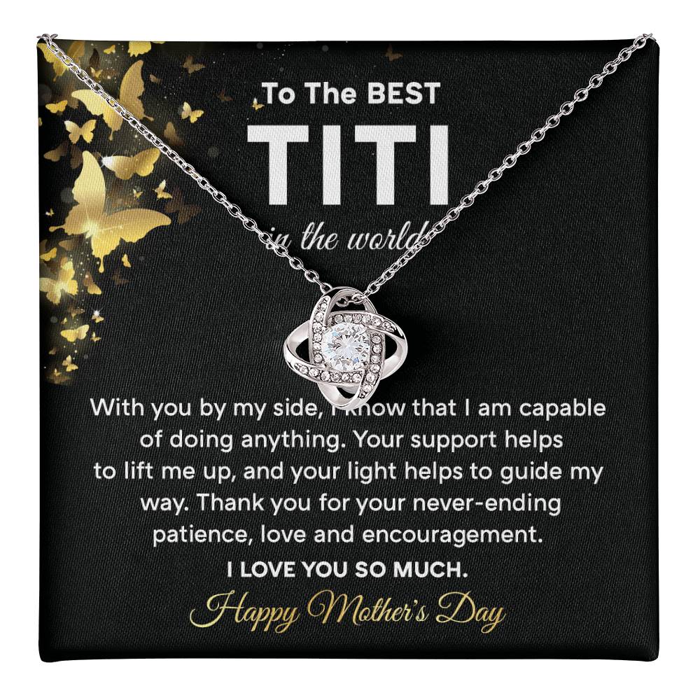 Mother’s Day Necklace Gift for Titi with Card