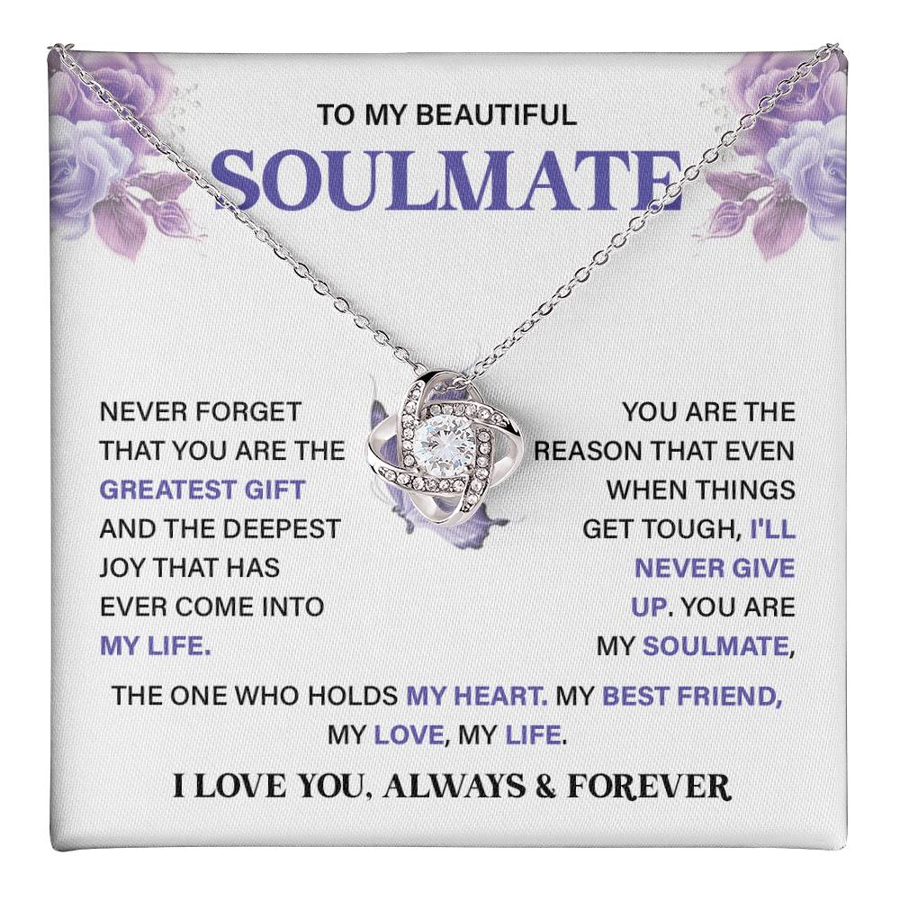Soulmate Necklace Gift for Her – Card & Gift Box