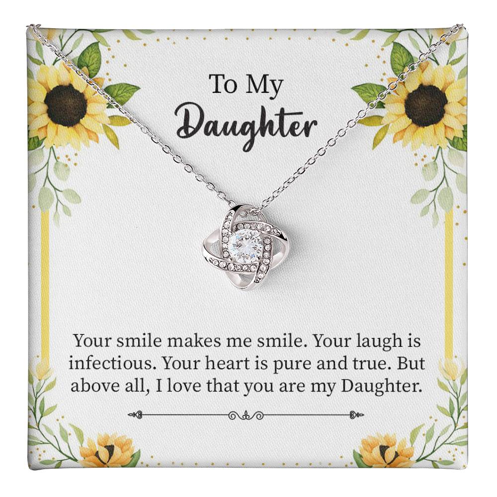 Daughter Necklace Gift from Mom or Dad – with Heartfelt Message Card