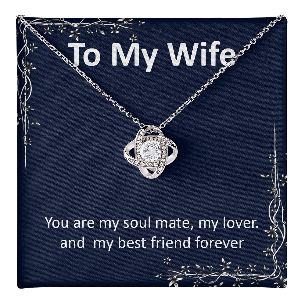 To My Wife Necklace From Husband With Message card