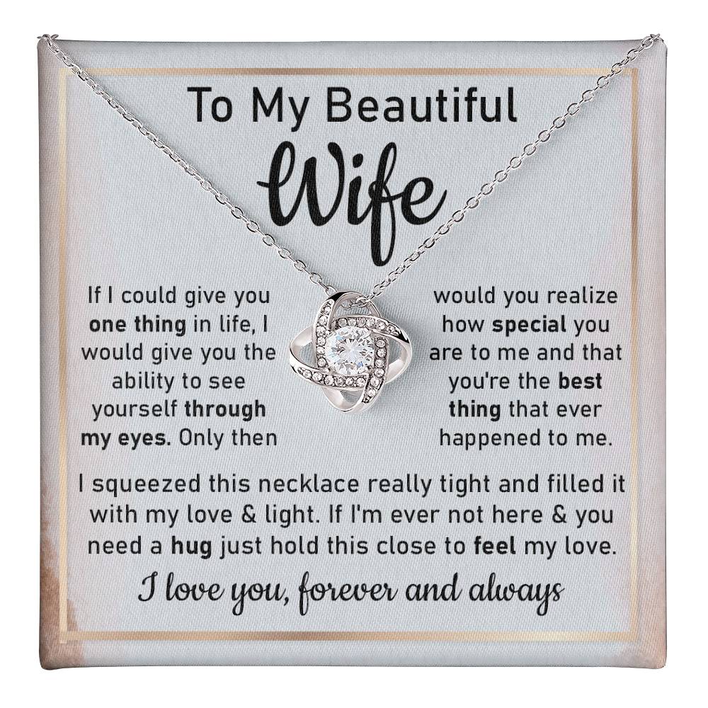 Necklace Gift for Wife with Romantic Message Card