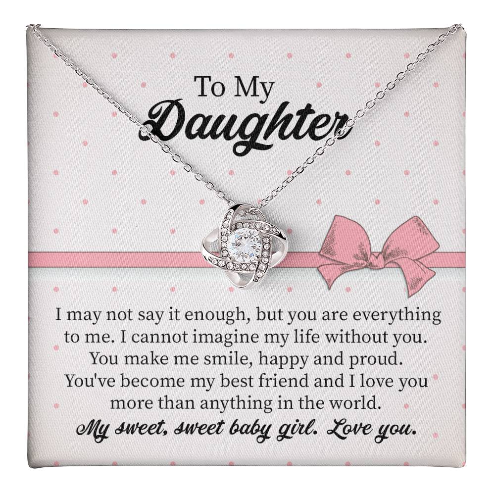 Daughter Necklace Gift With Heartfelt Message Card