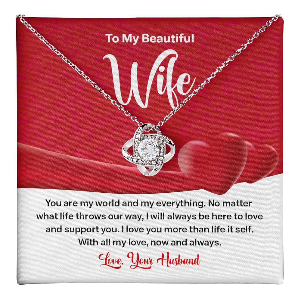 Wife Necklace Gift from Husband – Message Card Box