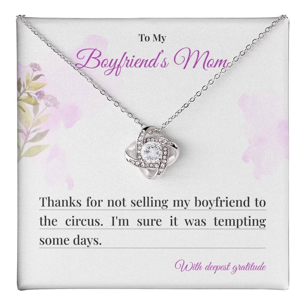 Boyfriend’s Mom Gift Necklace with Message Card