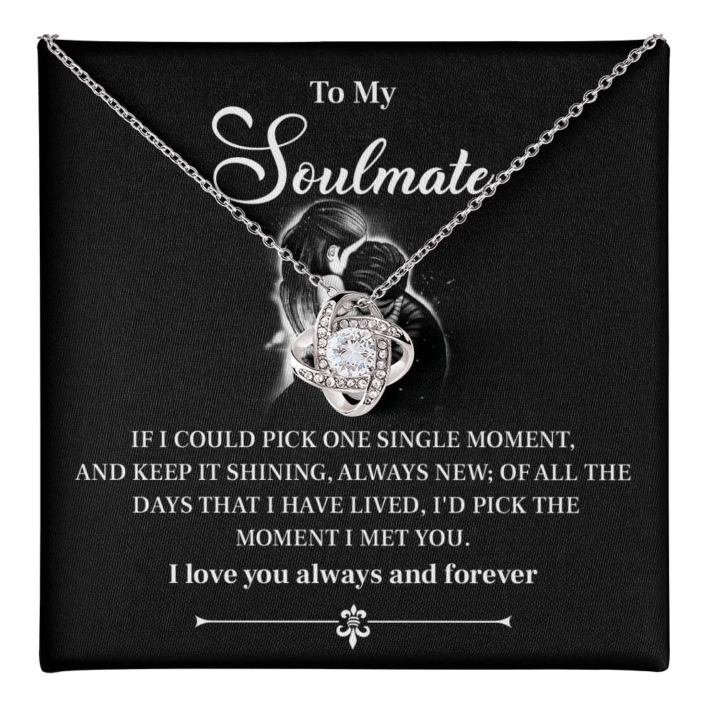 Soulmate Necklace Gift for Her – with Message Card