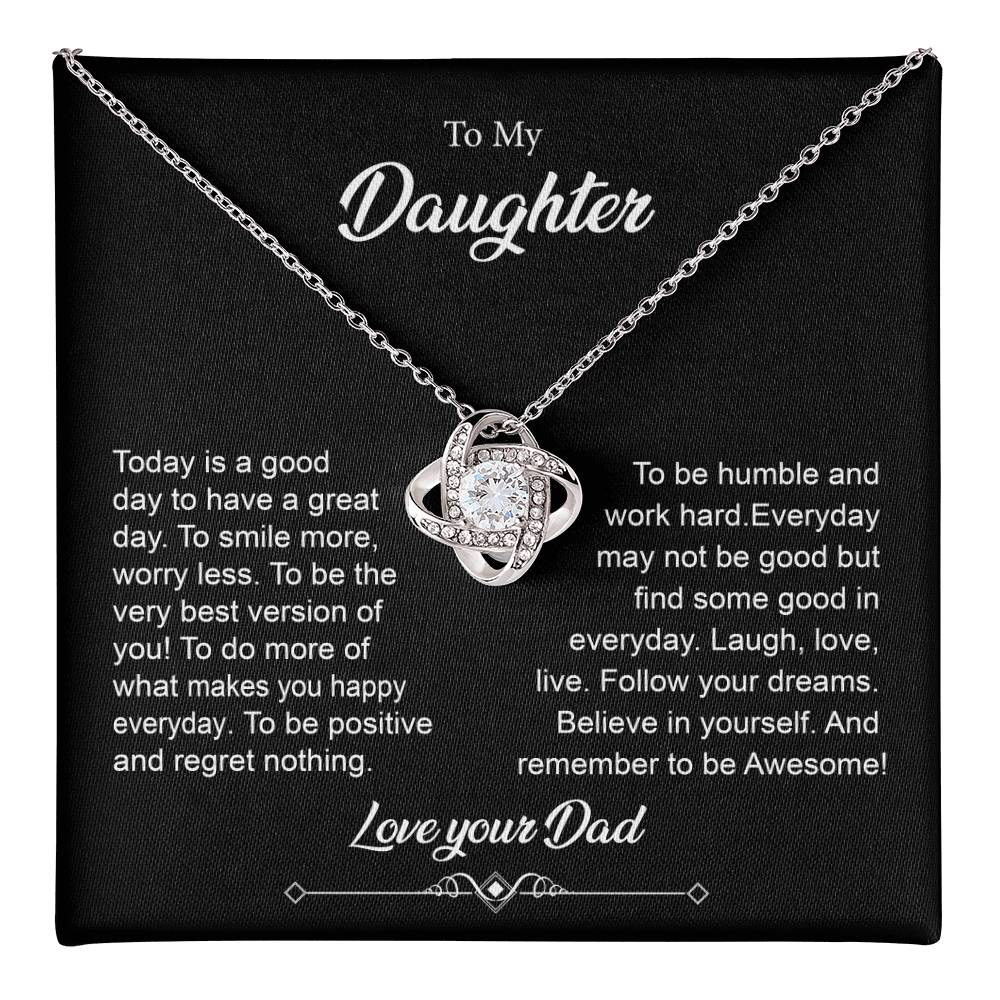 Daughter Gift Necklace from Dad with Inspirational Card