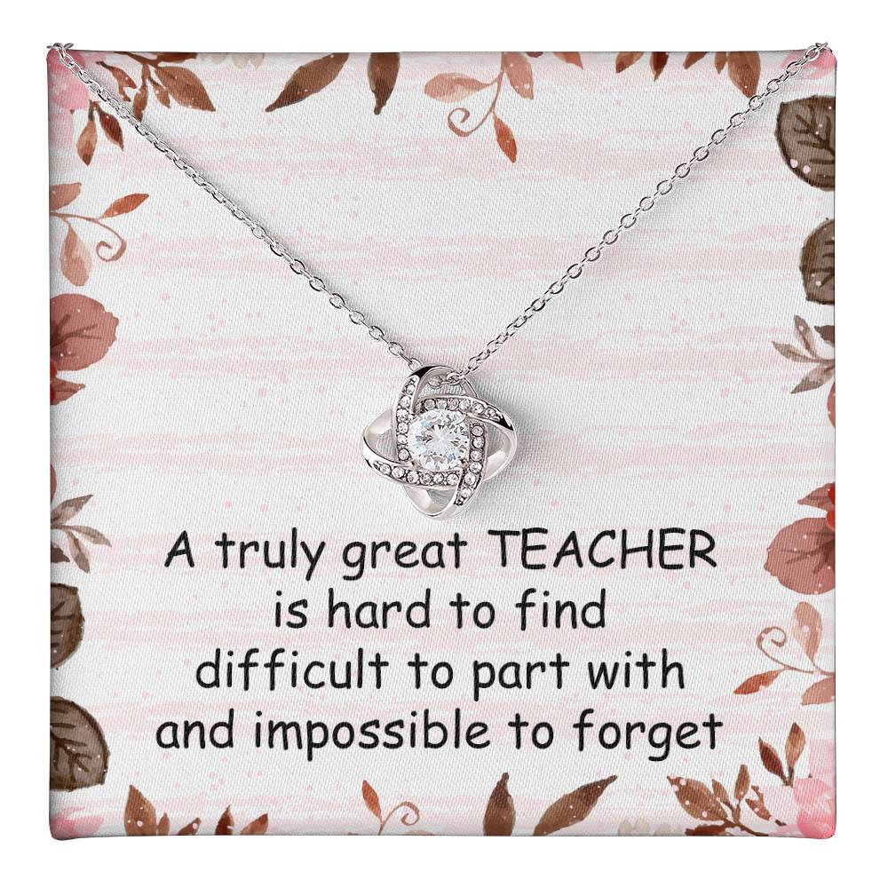 Great Teacher Necklace Gift with Message Card – JeweLayer