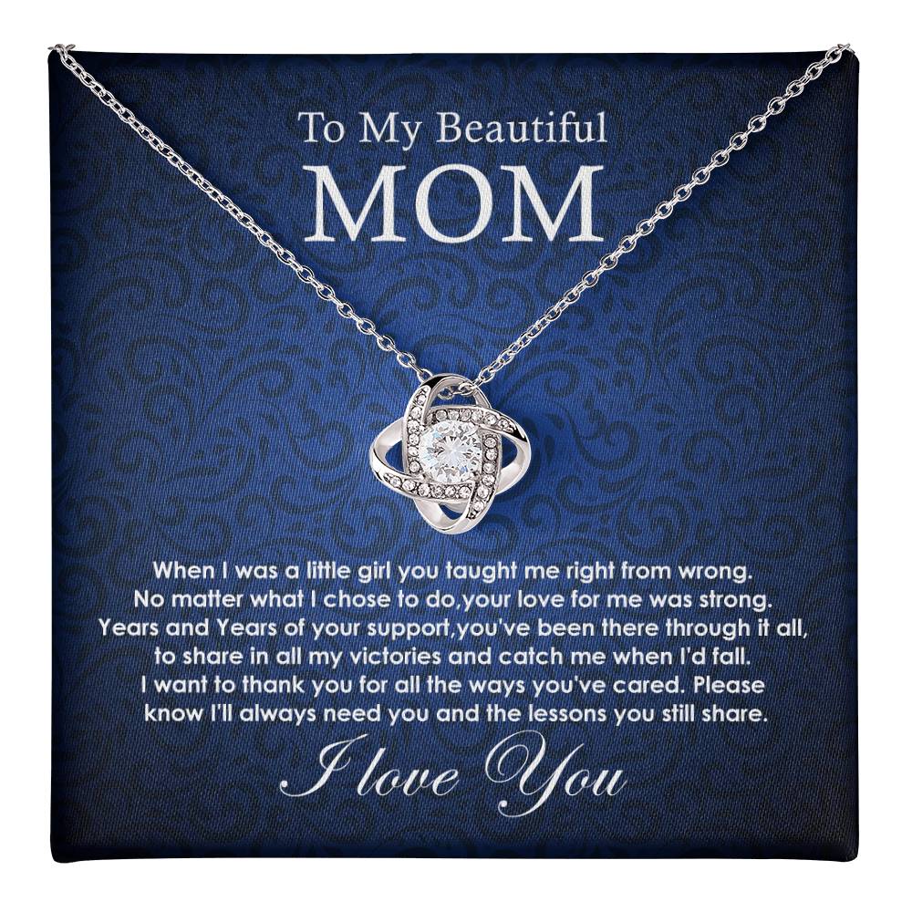 Necklace Gift For Mom From Daughter With Message Card