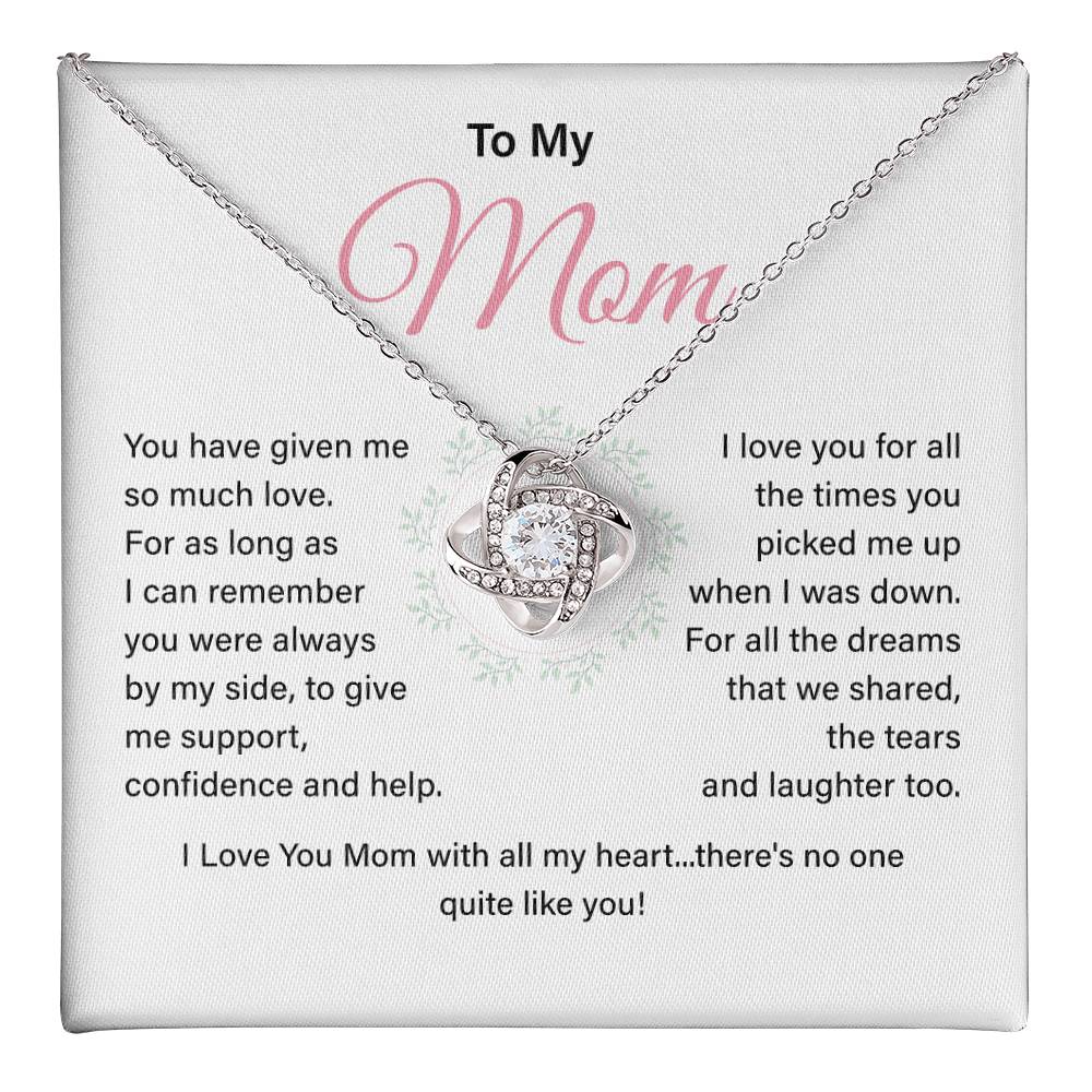 Mom Necklace Gift From Child With Heartfelt Message Card