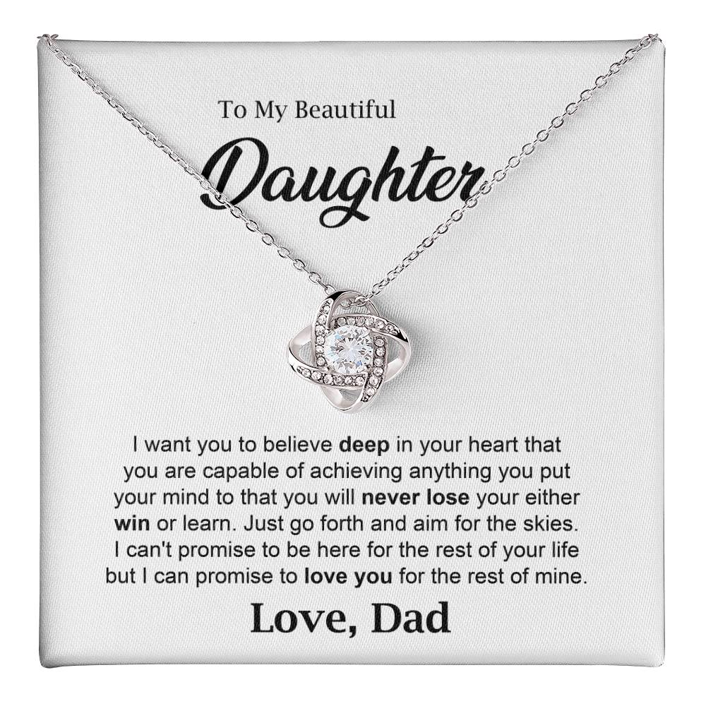 Dad to Daughter Necklace Gift With Message Card