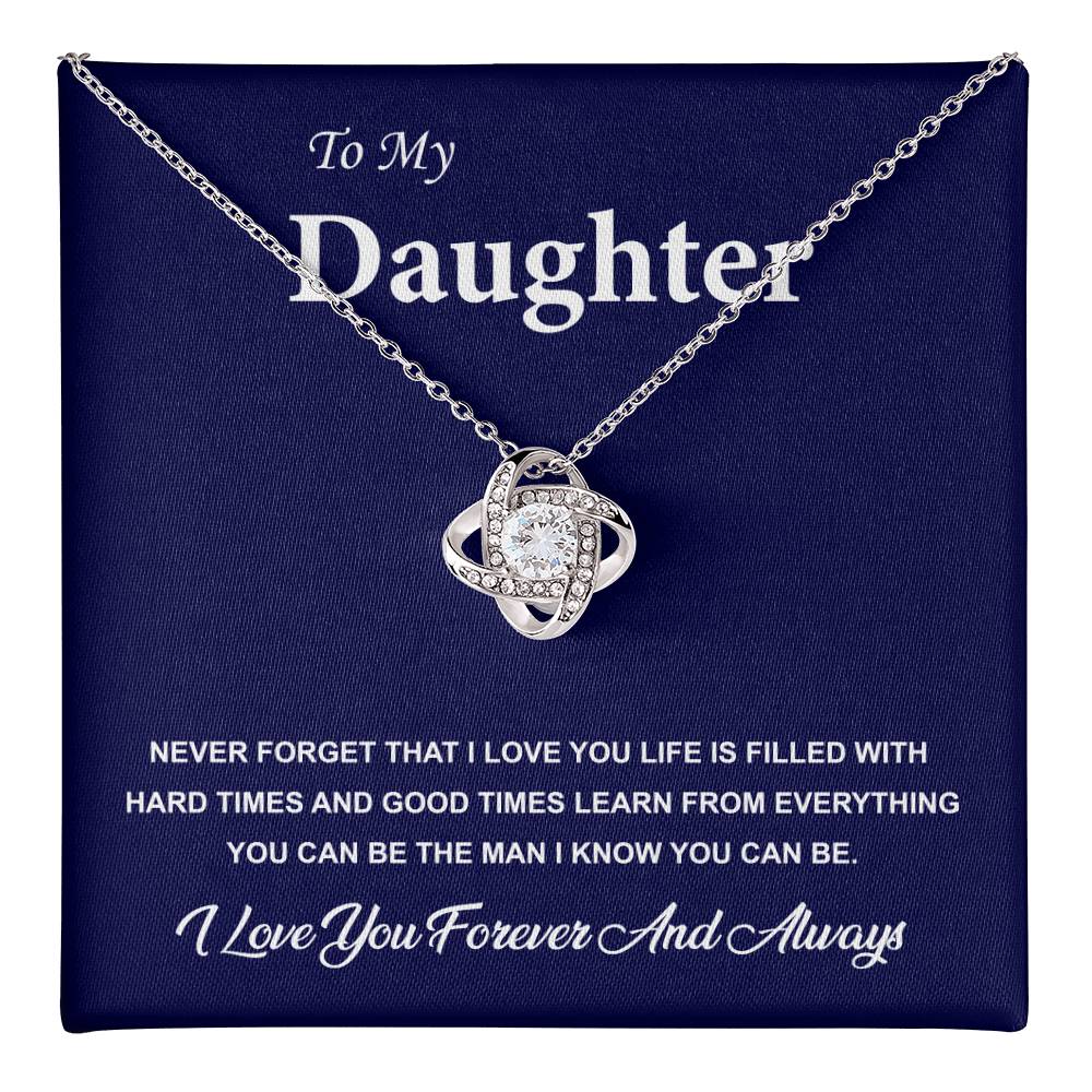 Love Knot Necklace Gift from Dad to Daughter